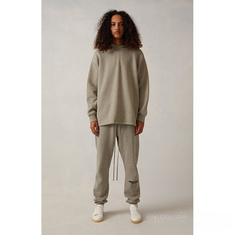 Fog Essentials Pant Black Flocked Printed Trousers