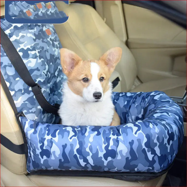 Pet Car Seat – For Small & Medium Dogs, Washable Design Hover Image