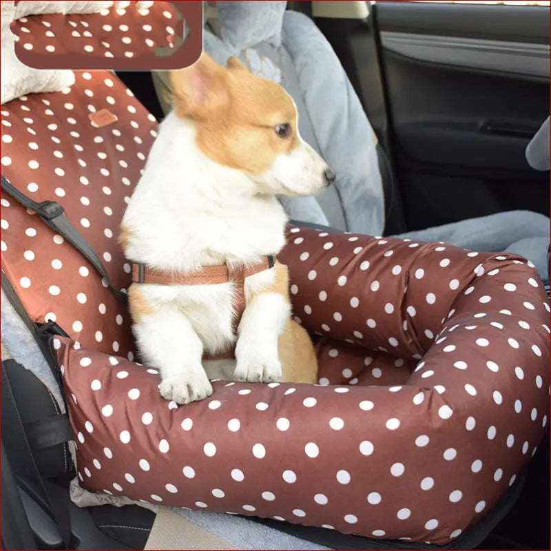 Pet Car Seat – For Small & Medium Dogs, Washable Design