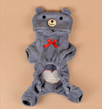 Pet Hoodie for Dogs and Cats - Cozy Bear Coral Fleece