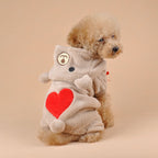 Pet Hoodie for Dogs and Cats - Cozy Bear Coral Fleece