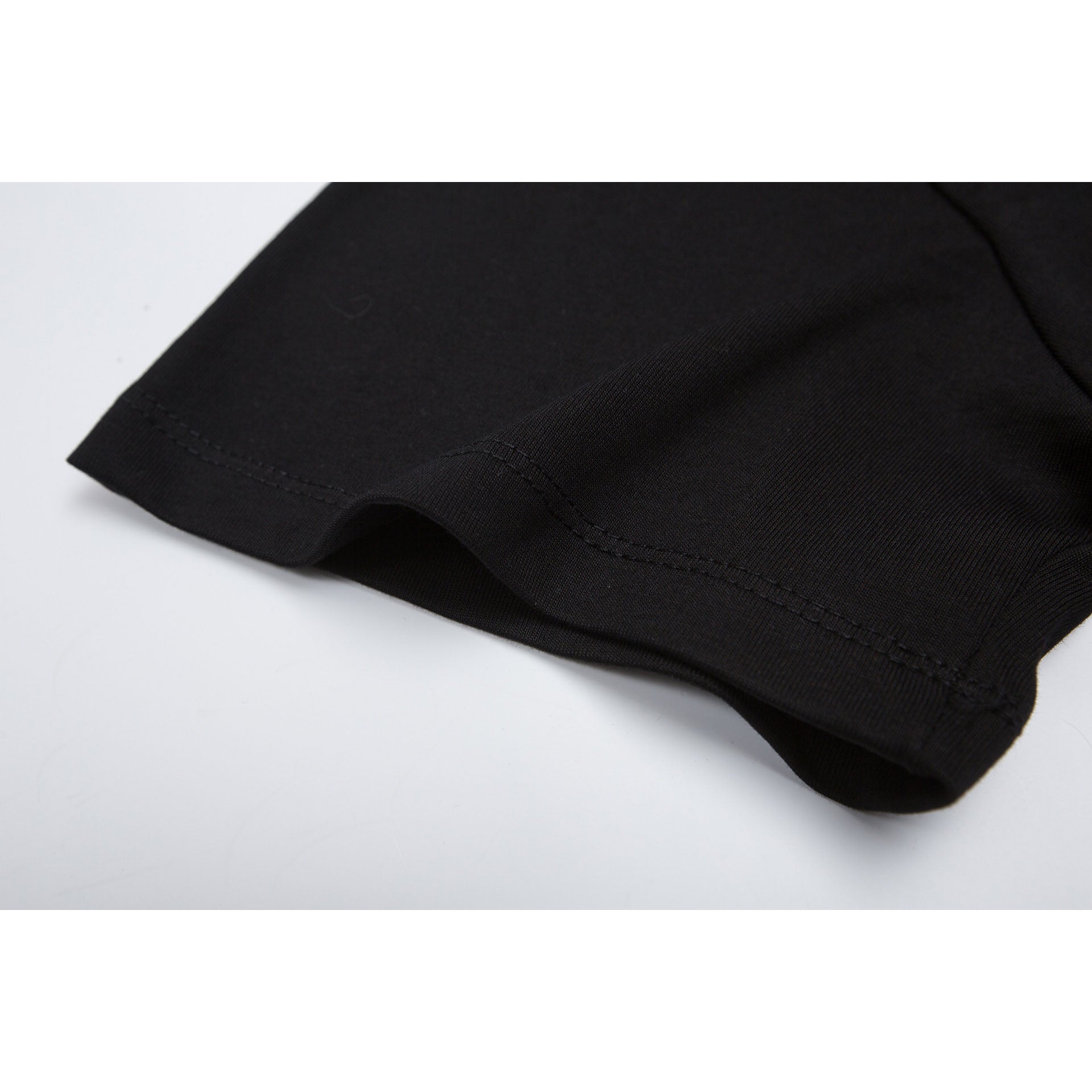 Fog Essentials T Shirts Autumn and Winter FOG Double Line Flocking Letter Crew Neck Short Sleeves