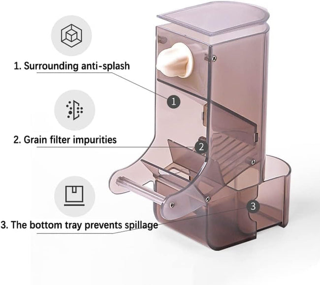 Automatic Bird Feeder No-Mess Bird Feeder Parrot Feeder Cage Accessories for Budgerigar Canary Lovebord Finch Parakeet Main Image