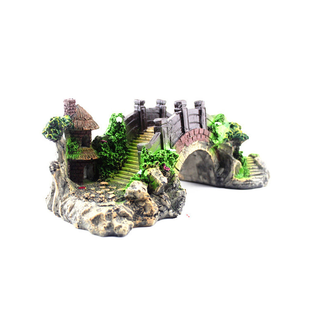 Fish Tank Decoration Retro Arch Bridge