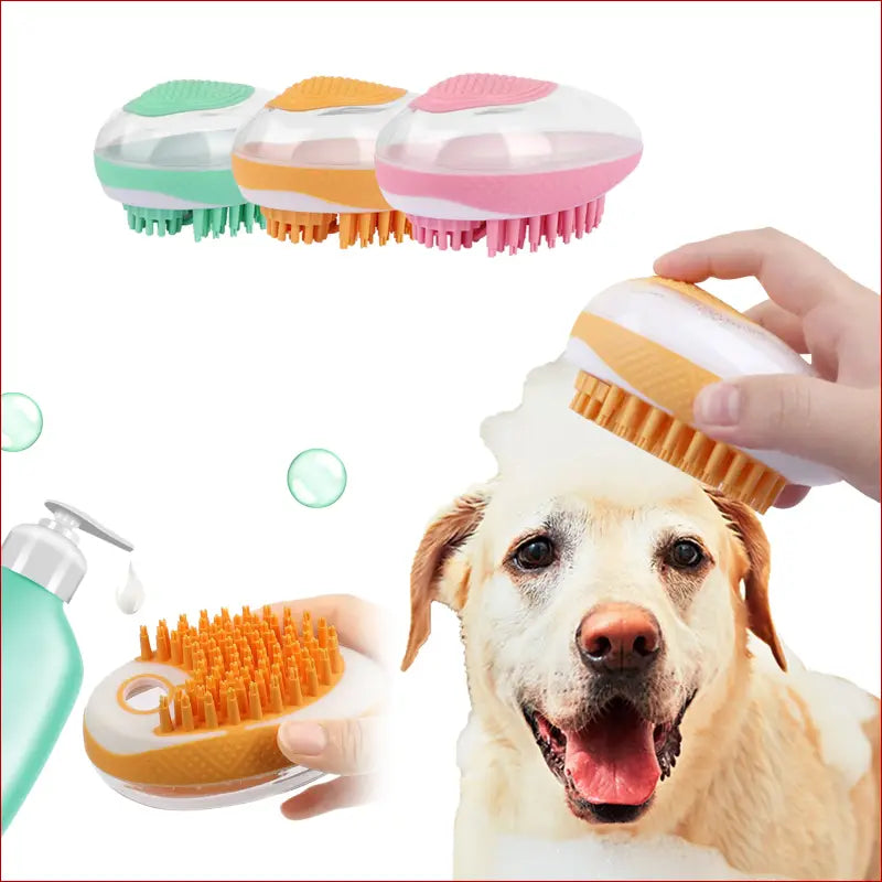 2-in-1 Pet Bath Brush – Grooming & Massage Comb Tool