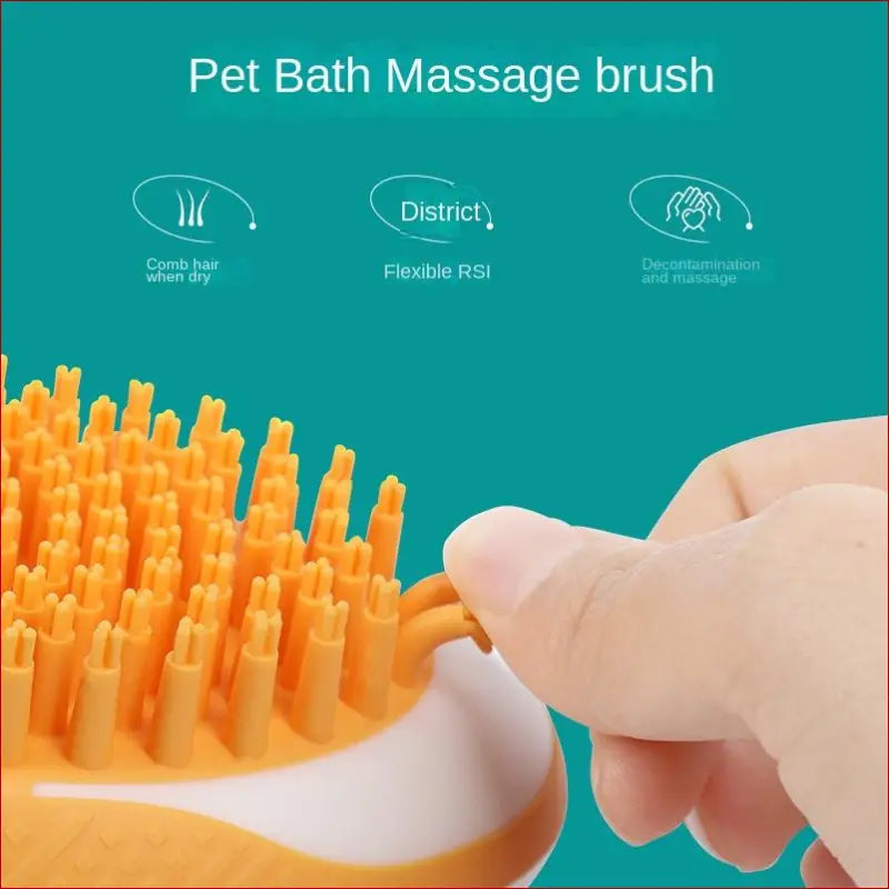 2-in-1 Pet Bath Brush – Grooming & Massage Comb Tool