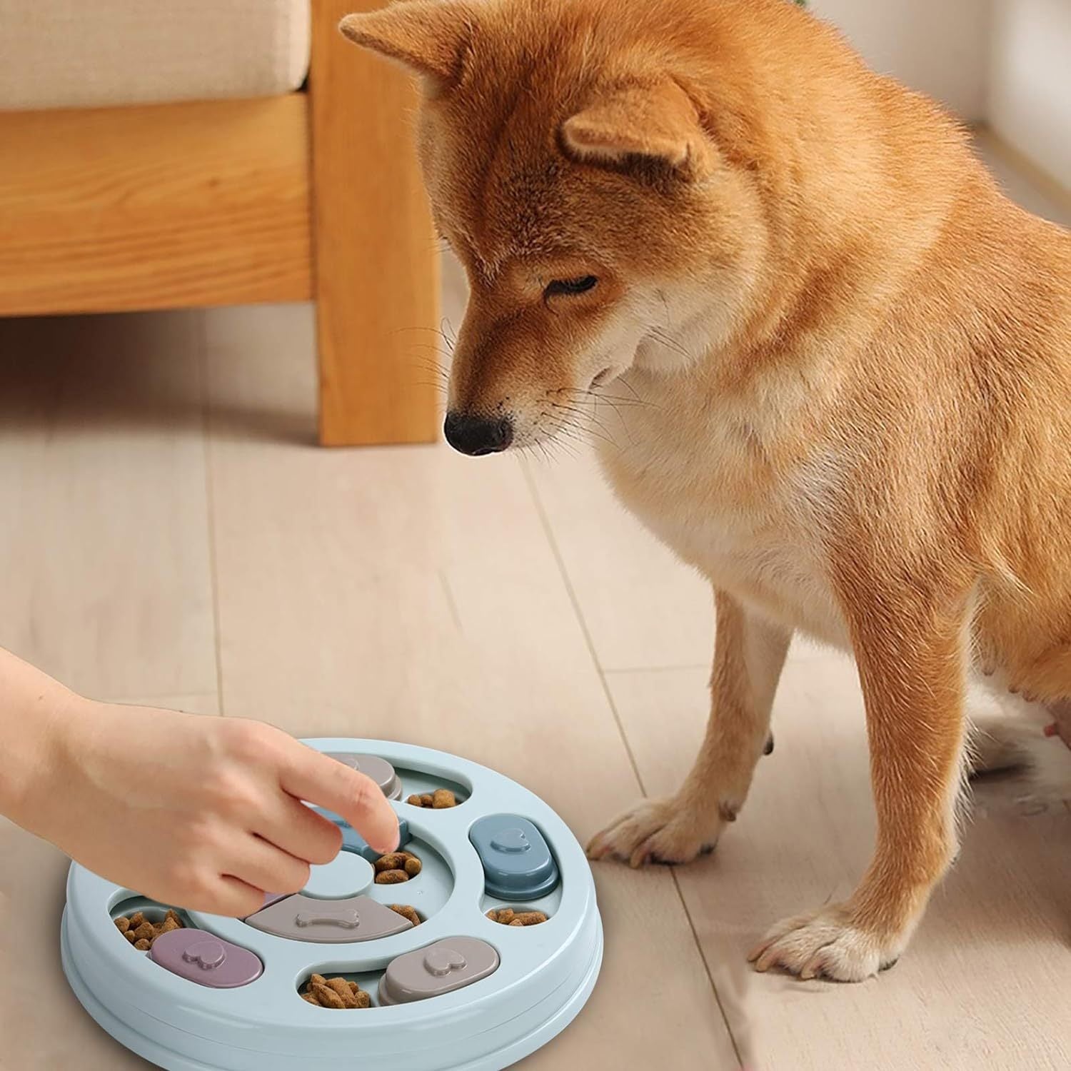 Dog Enrichment Puzzle Feeder Toy for Treats & IQ Training