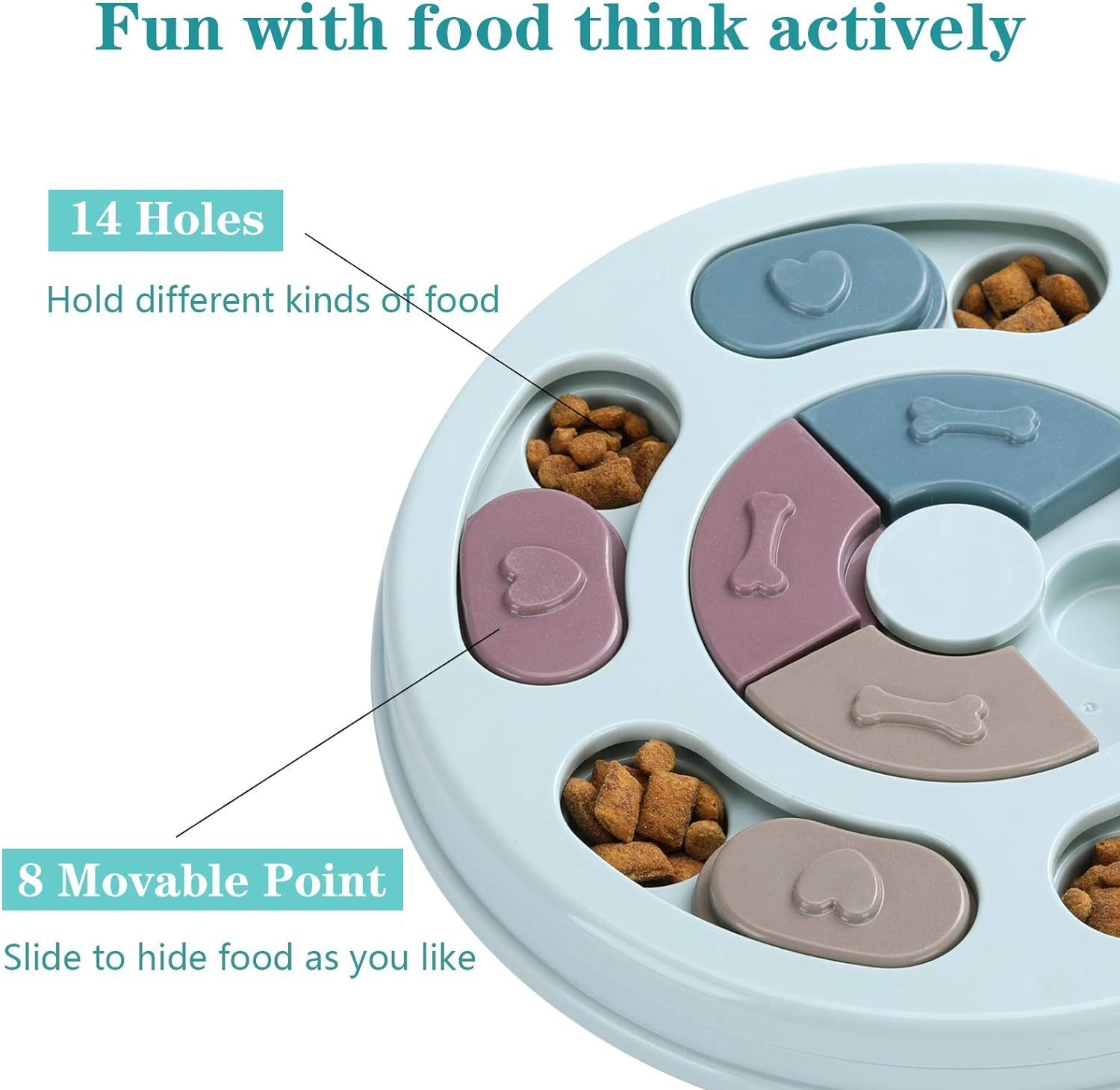 Dog Enrichment Puzzle Feeder Toy for Treats & IQ Training