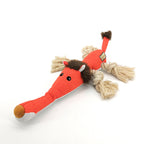 Durable Cotton Rope Dog Toy – Squeaky Animal Shapes