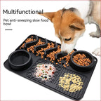Dog Silicone Licking Pad & Slow Feeder Bowl — Multifunctional Pet Feeding