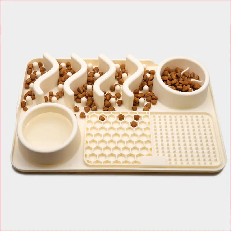Dog Silicone Licking Pad & Slow Feeder Bowl — Multifunctional Pet Feeding