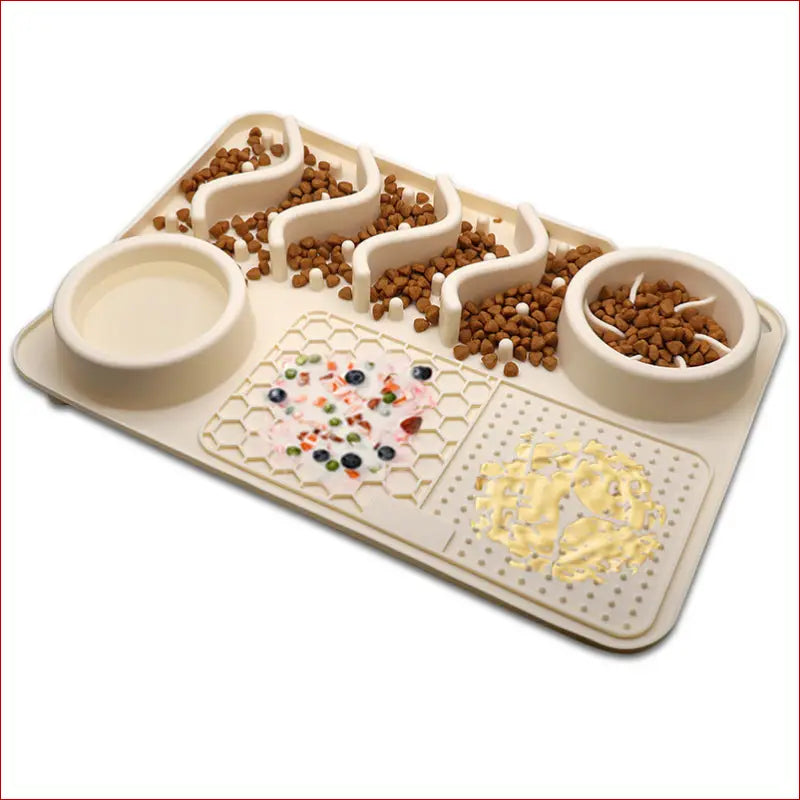 Dog Silicone Licking Pad & Slow Feeder Bowl — Multifunctional Pet Feeding