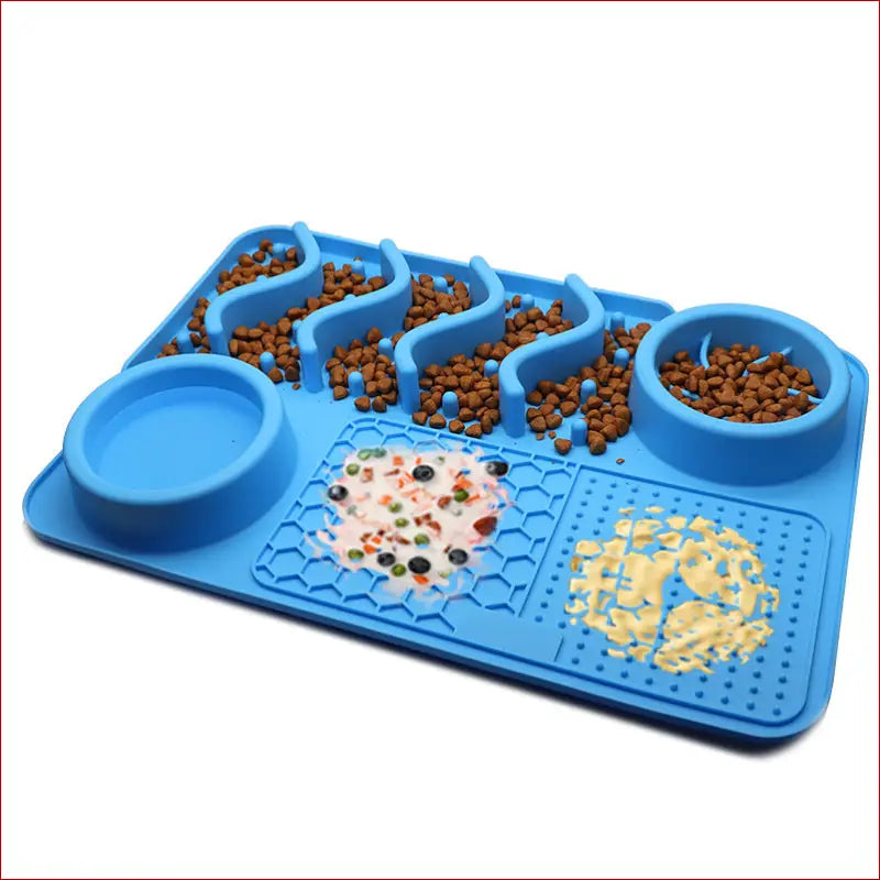 Dog Silicone Licking Pad & Slow Feeder Bowl — Multifunctional Pet Feeding
