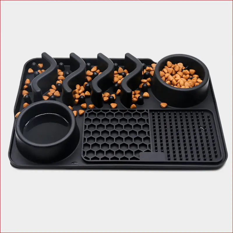 Dog Silicone Licking Pad & Slow Feeder Bowl — Multifunctional Pet Feeding