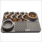 Dog Silicone Licking Pad & Slow Feeder Bowl — Multifunctional Pet Feeding