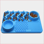 Dog Silicone Licking Pad & Slow Feeder Bowl — Multifunctional Pet Feeding