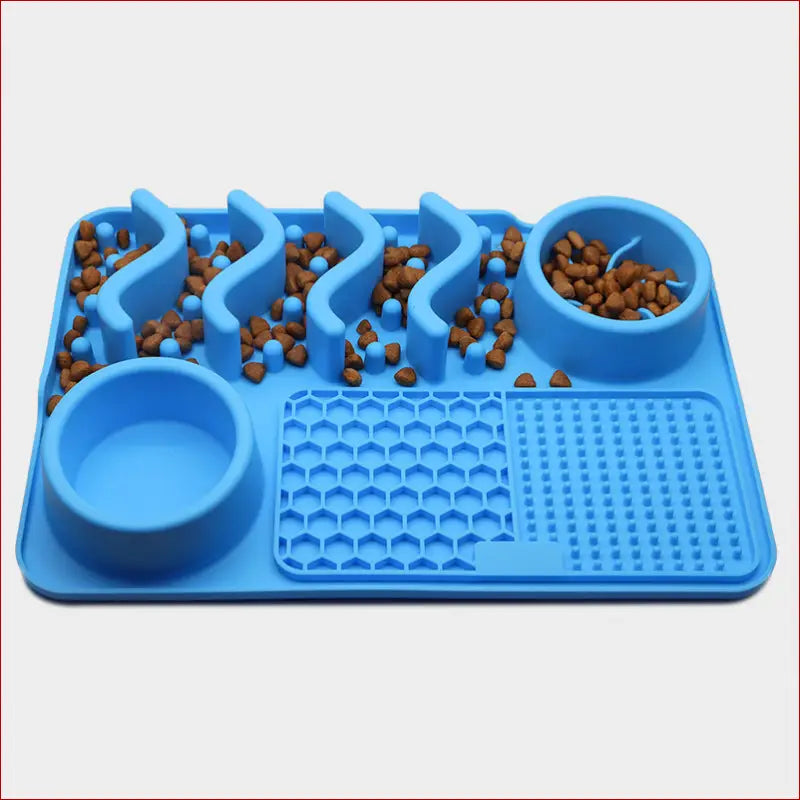 Dog Silicone Licking Pad & Slow Feeder Bowl — Multifunctional Pet Feeding