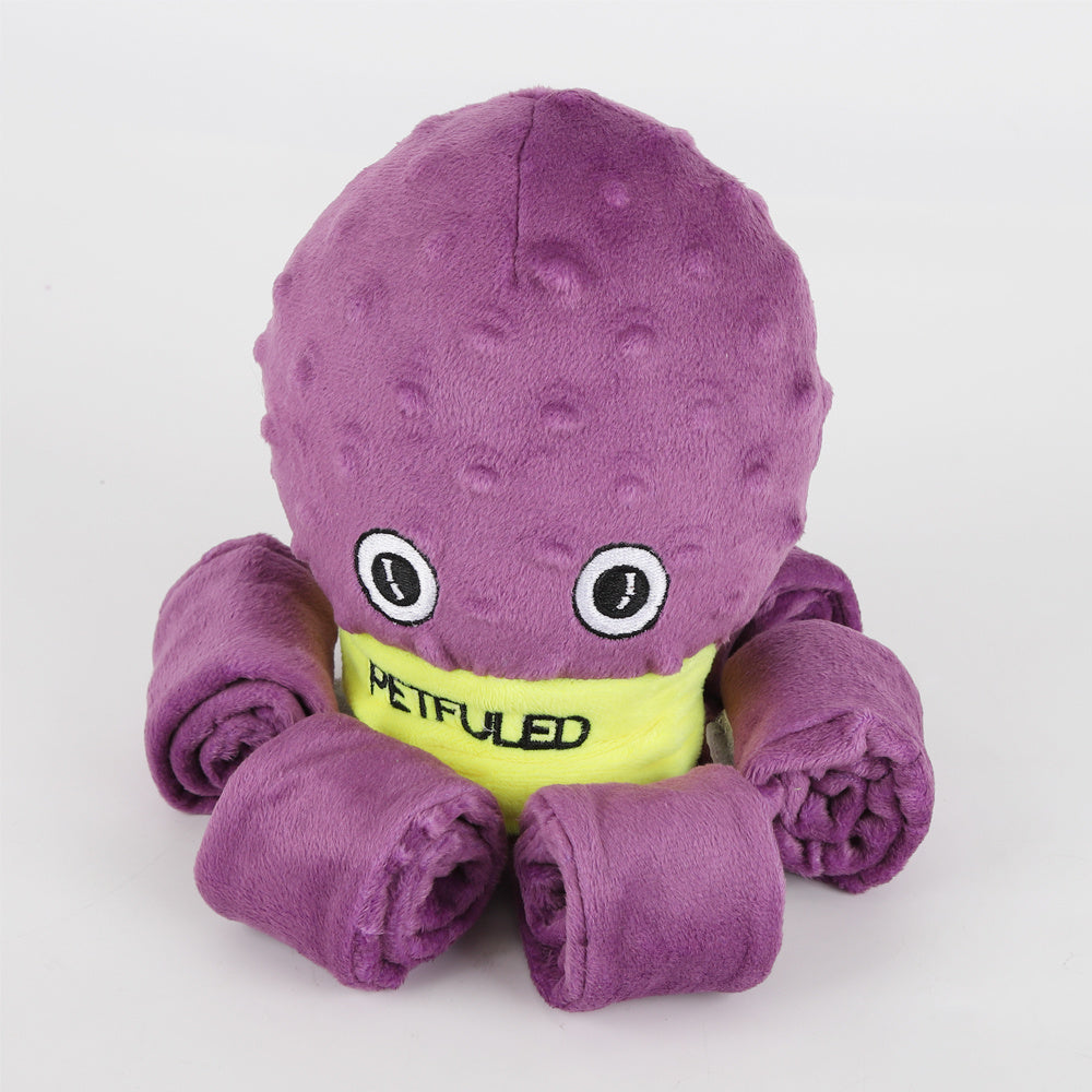 Plush Octopus Dog Snuffle Toy Chew Puzzle Enrichment Toy