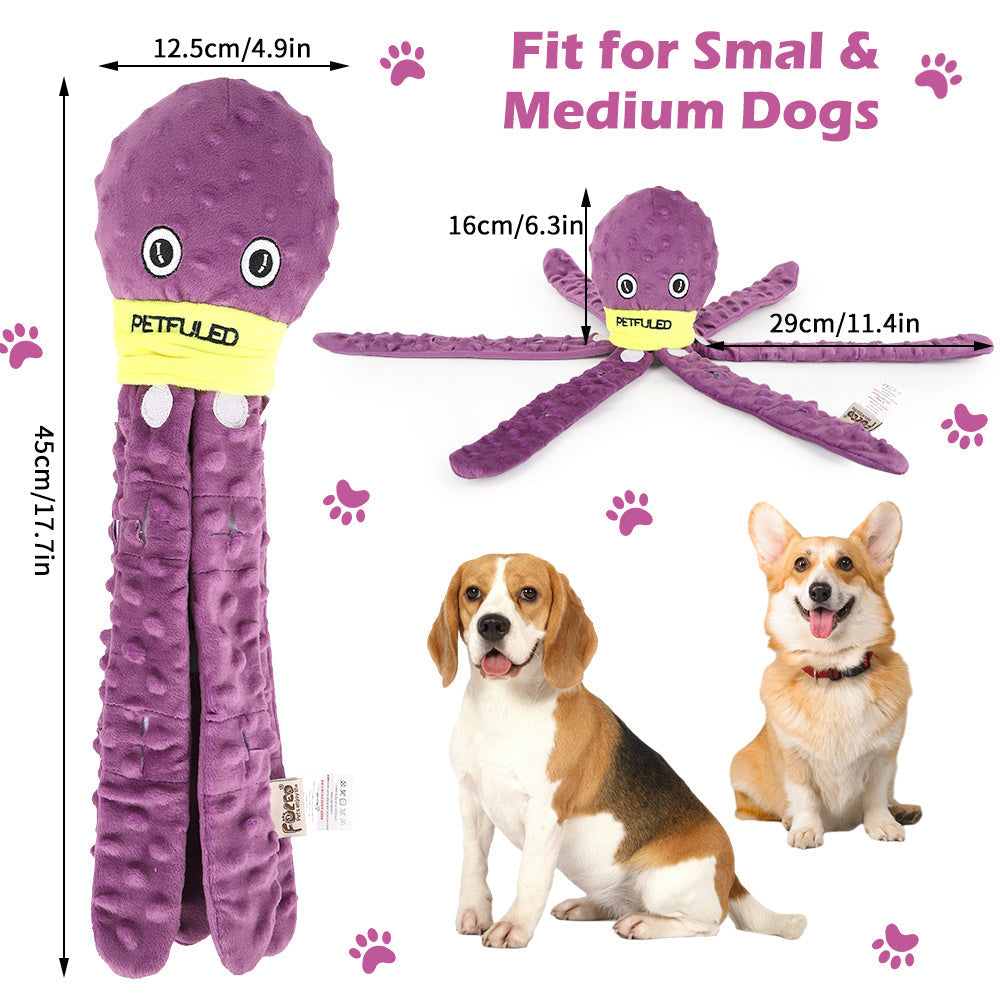 Plush Octopus Dog Snuffle Toy Chew Puzzle Enrichment Toy