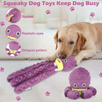 Plush Octopus Dog Snuffle Toy Chew Puzzle Enrichment Toy