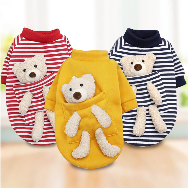 Pet Sweater for Small Dogs and Cats - Cute Spring Teddy Bear