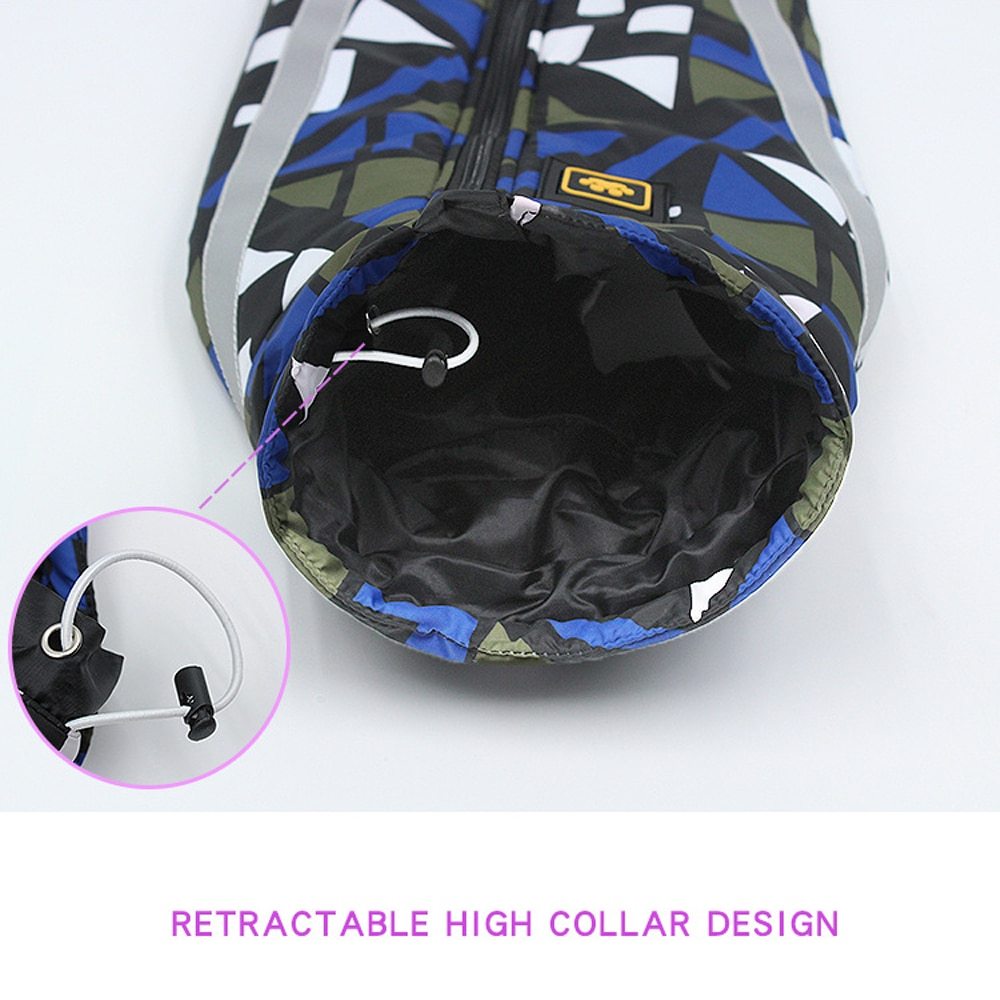 Waterproof Dog Vest — Reflective Strip, High Collar & Leash Hole