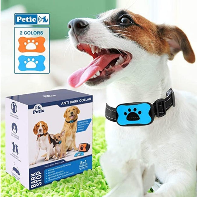 Smart No Bark Dog Collar – Sound and Vibration Trainer Hover Image