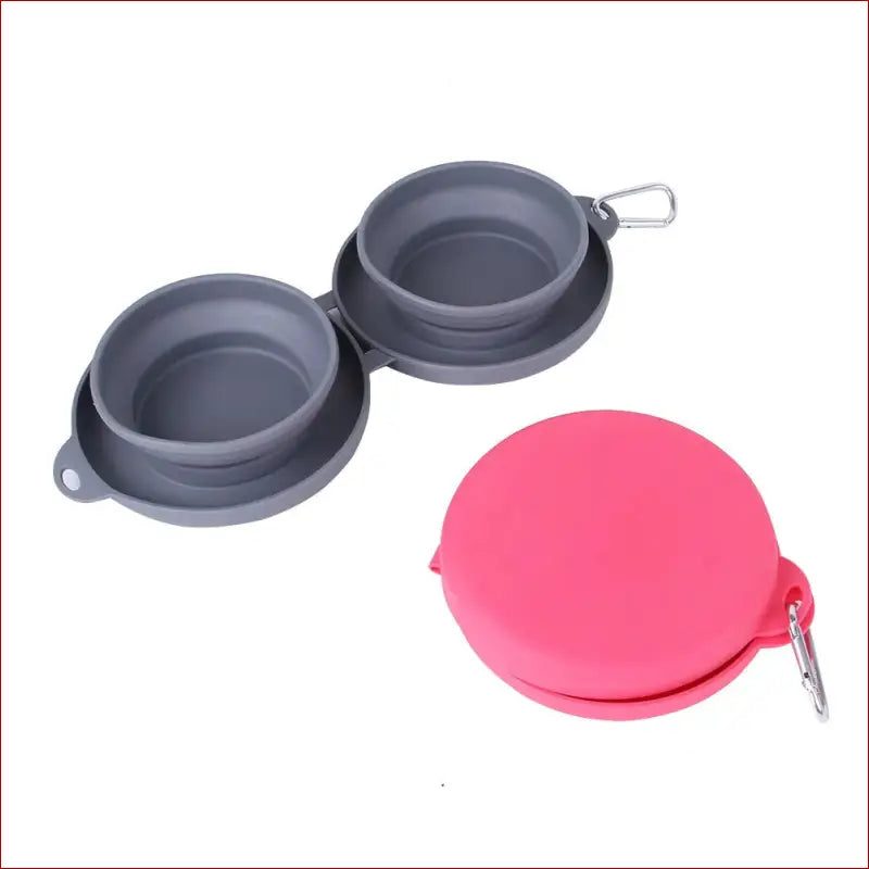 Double Collapsible Pet Bowls – Food & Water Feeding Solution