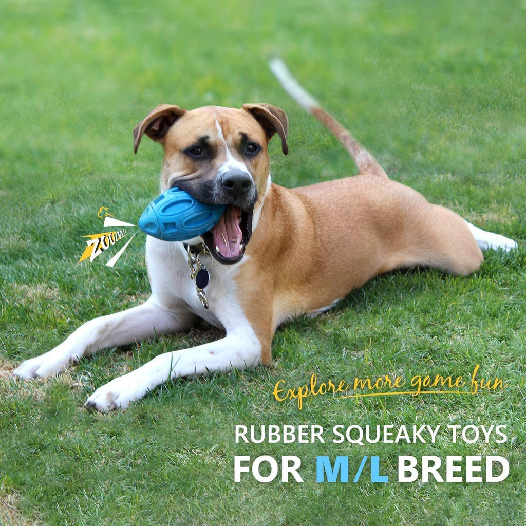 Durable Rubber Dog Chew Ball – Squeaky Toy for Aggressive Chewers