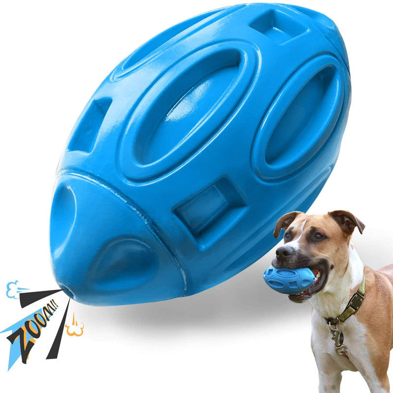 Durable Rubber Dog Chew Ball – Squeaky Toy for Aggressive Chewers