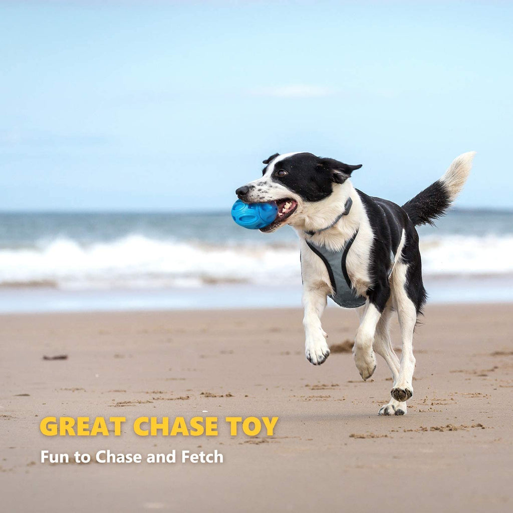 Durable Rubber Dog Chew Ball – Squeaky Toy for Aggressive Chewers