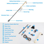 Multifunctional Electric Aquarium Vacuum Cleaner Length Adjustable
