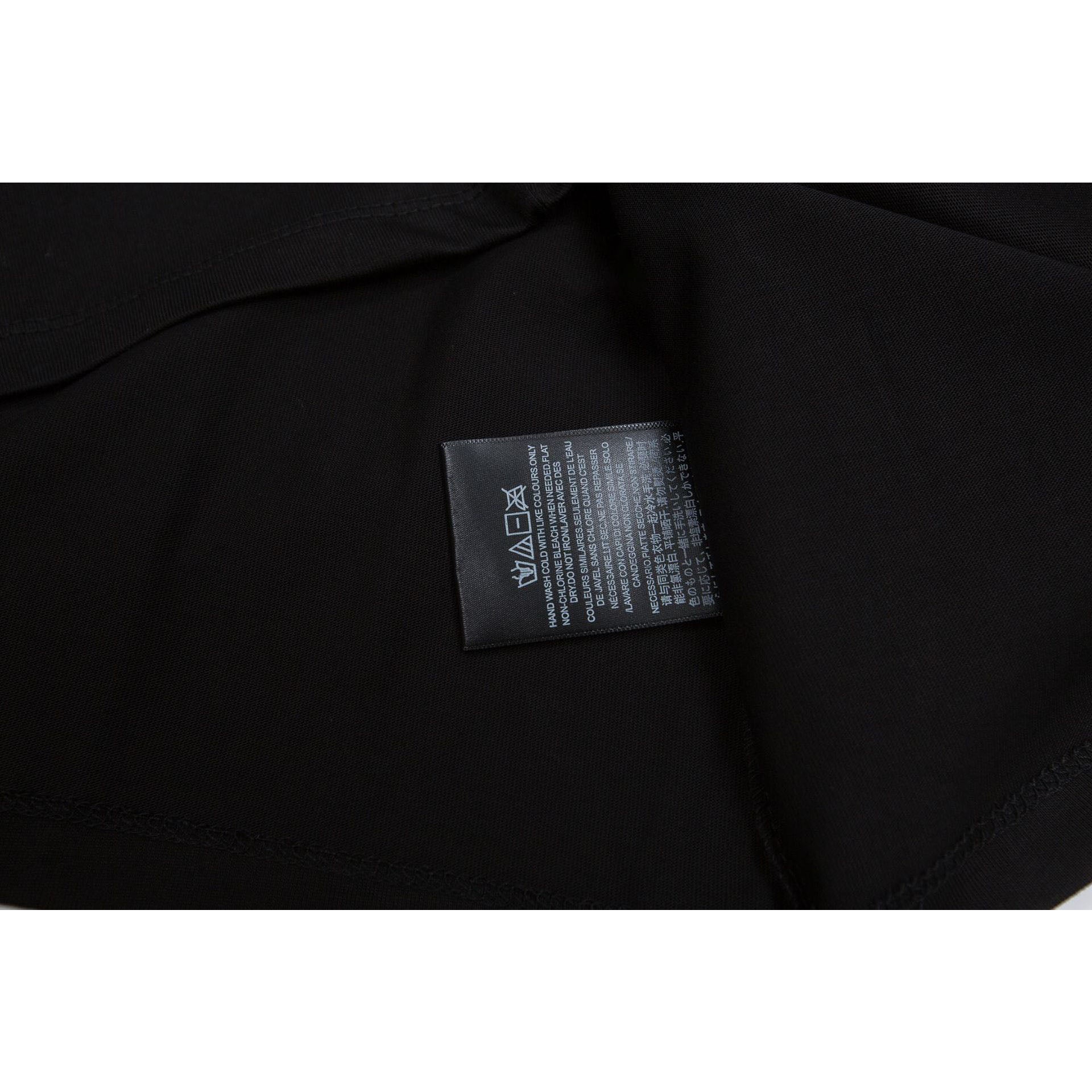 Fog Essentials T Shirts Autumn and Winter FOG Double Line Flocking Letter Crew Neck Short Sleeves