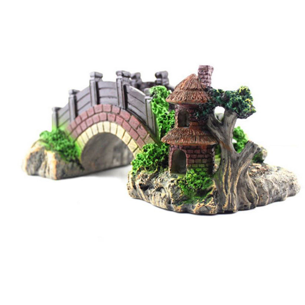 Fish Tank Decoration Retro Arch Bridge