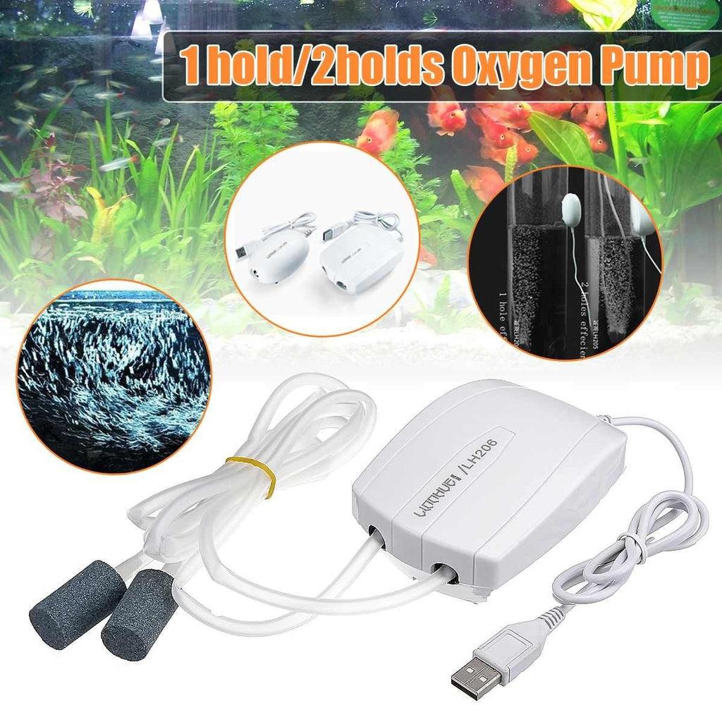 Aquarium Oxygen Pump Mini Compressor Single and Double Outlet