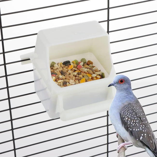 2 Pcs Small Bird Slot Feeder No Mess Cage Hanging Feeder Cup Plastic Food & Water Dispenser Bowl Main Image
