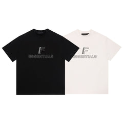 Fog Essentials T Shirts Spring/Summer FOG Letter Embroidery Crew Neck Short Sleeves