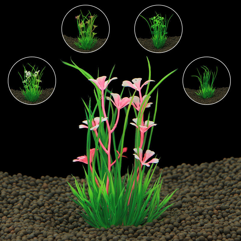 Simulated Water Plant Aquarium Landscaping