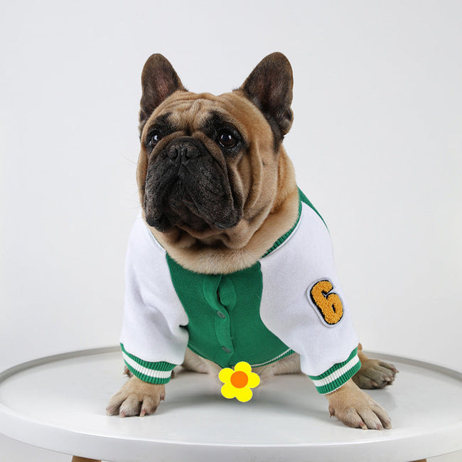 Pet Baseball Shirt for Dogs and Cats - Fleece Lined Warm Main Image