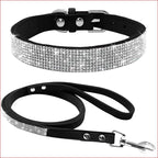 Dog Collar with Shiny Diamond Pattern – Stylish Pet Accessory