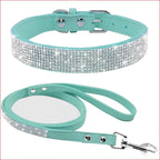 Dog Collar with Shiny Diamond Pattern – Stylish Pet Accessory