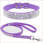 Dog Collar with Shiny Diamond Pattern – Stylish Pet Accessory