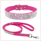 Dog Collar with Shiny Diamond Pattern – Stylish Pet Accessory