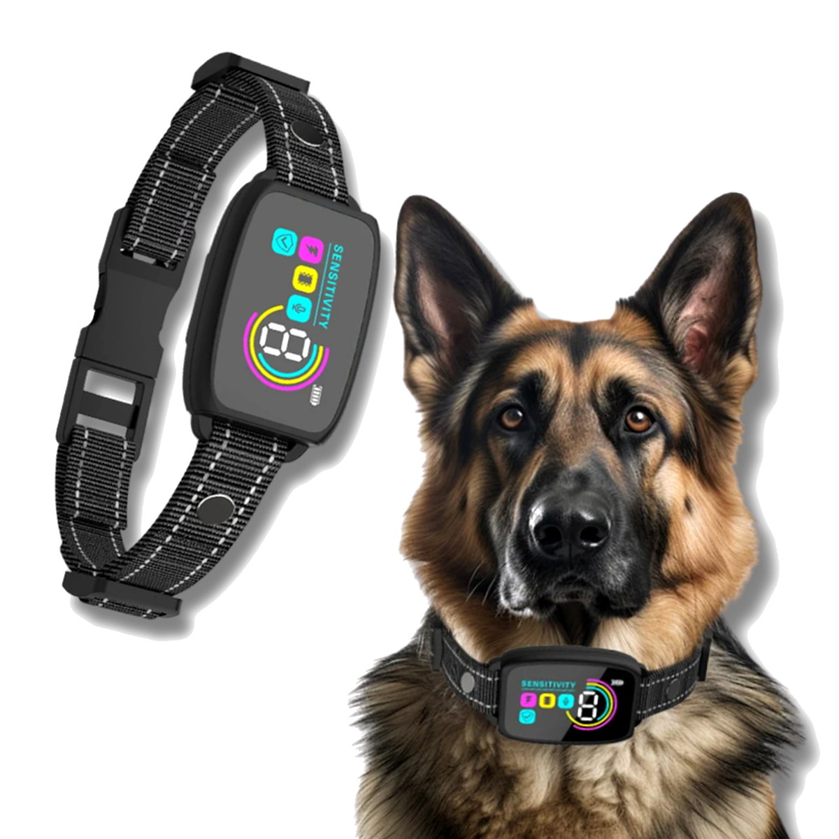 Smart Rechargeable Anti-Bark Dog Collar HD Display & Waterproof