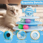 Interactive Cat Puzzle Toy with Ball for Indoor Kitten Fun