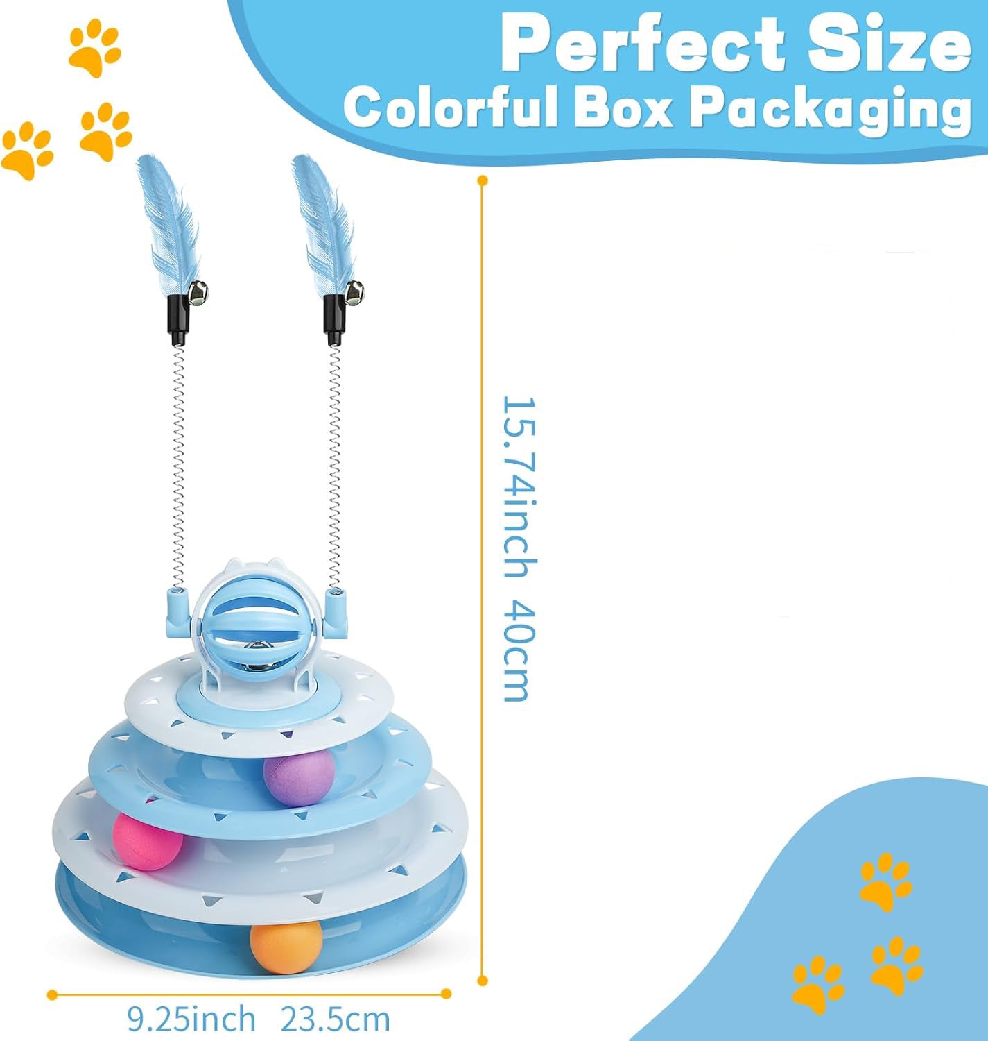 Interactive Cat Puzzle Toy with Ball for Indoor Kitten Fun