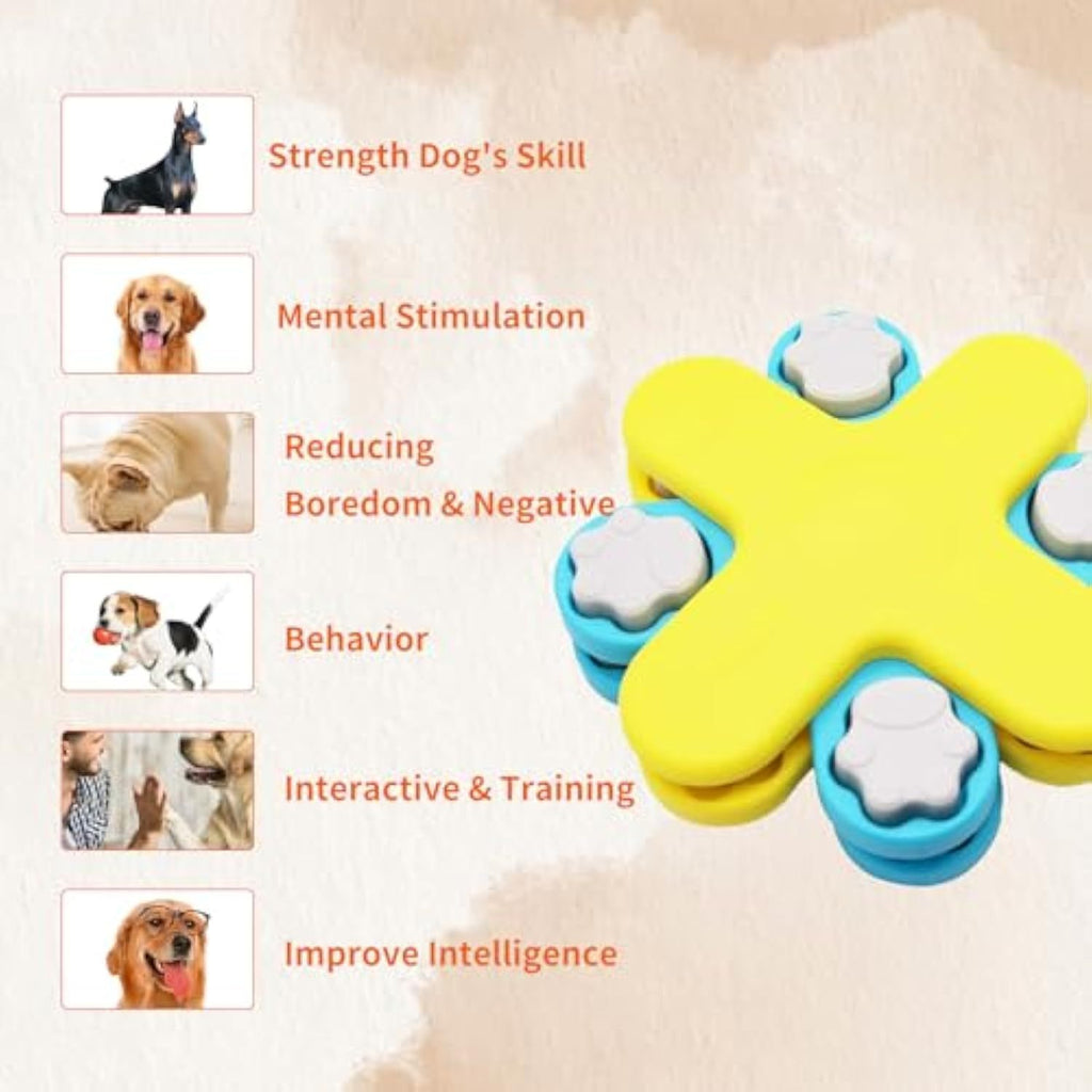 Interactive Twister Dog Puzzle Feeder Enrichment Toy