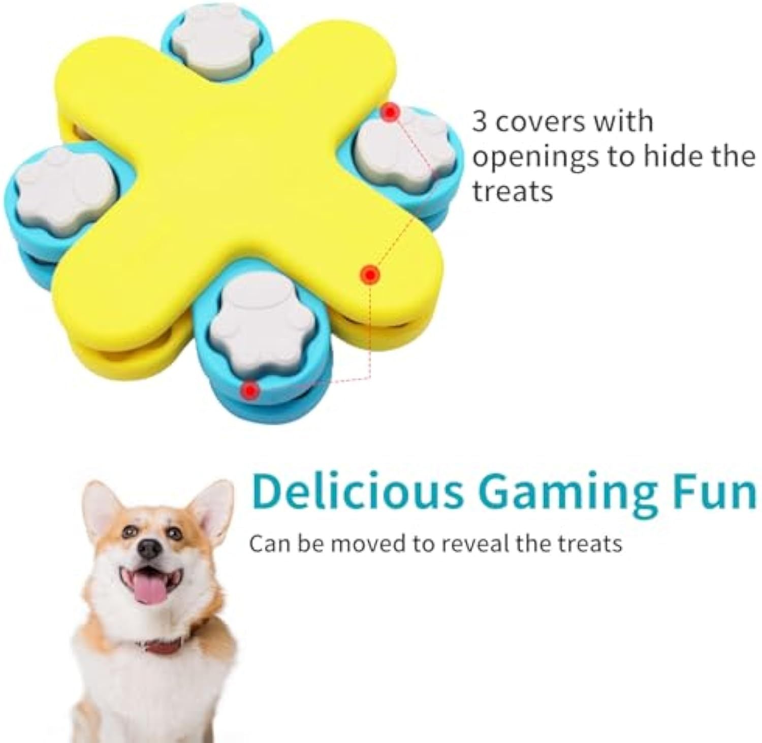 Interactive Twister Dog Puzzle Feeder Enrichment Toy
