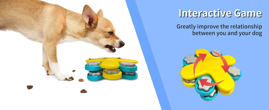 Interactive Twister Dog Puzzle Feeder Enrichment Toy