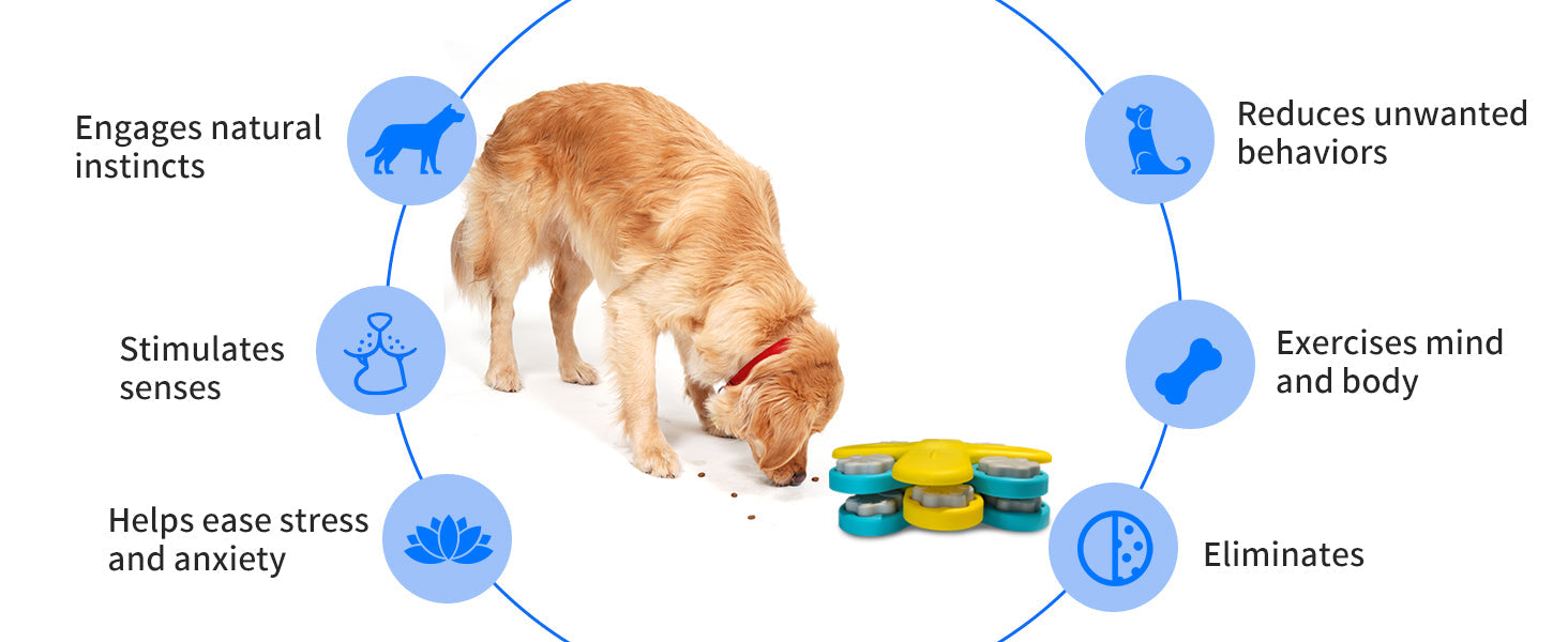 Interactive Twister Dog Puzzle Feeder Enrichment Toy